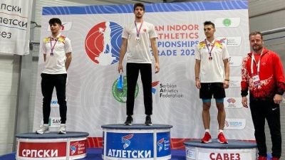 İsmail Nezir’den Balkan U20 Salon Atletizm Şampiyonası’nda altın madalya